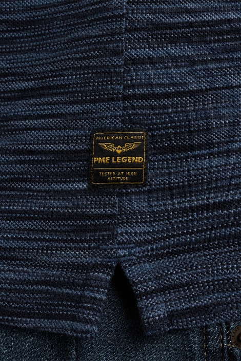 PME legend short sleeve polo stripe space dye